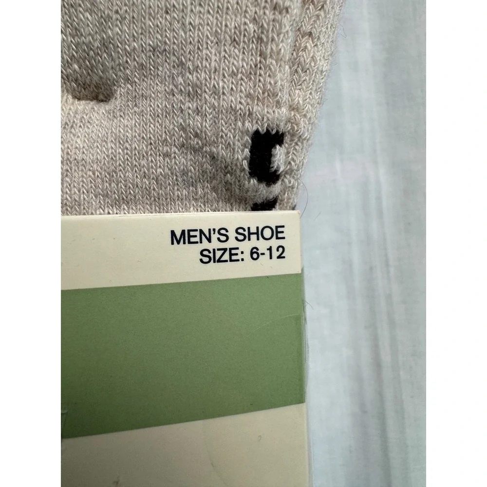 Dockers Mens Crew Socks 6 Pairs Navy Blue Beige Blue Shoe Size 6-12